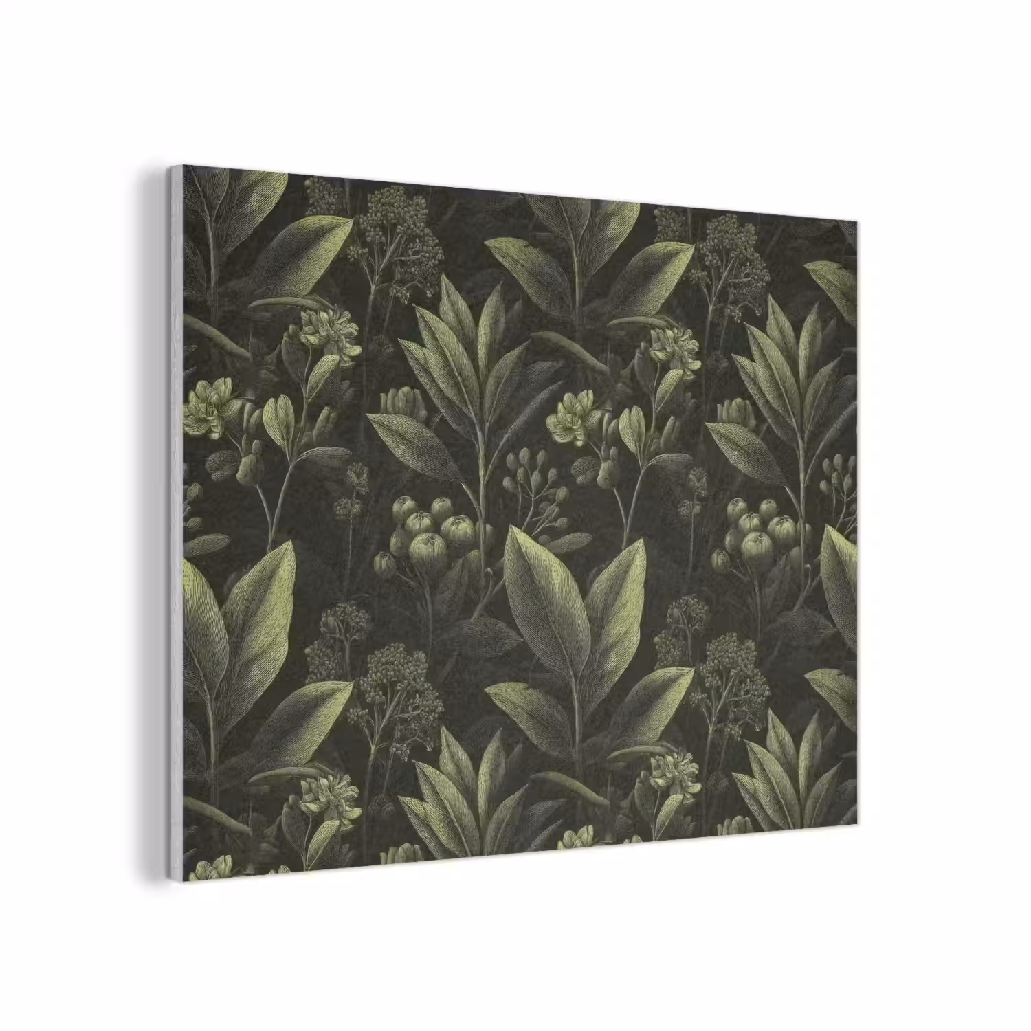 Klassiek - Donker - Botanisch - Planten PET vilt klein 837 -3d