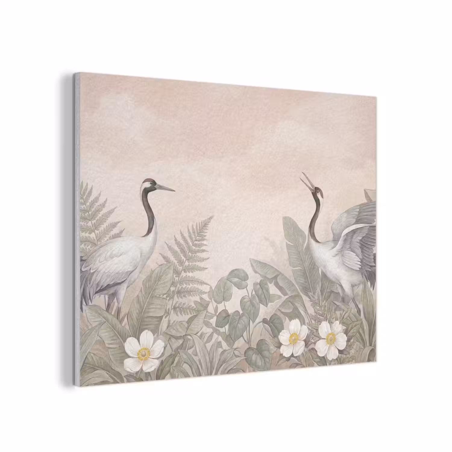 Kraanvogels - Natuur - Roze PET vilt klein -3d