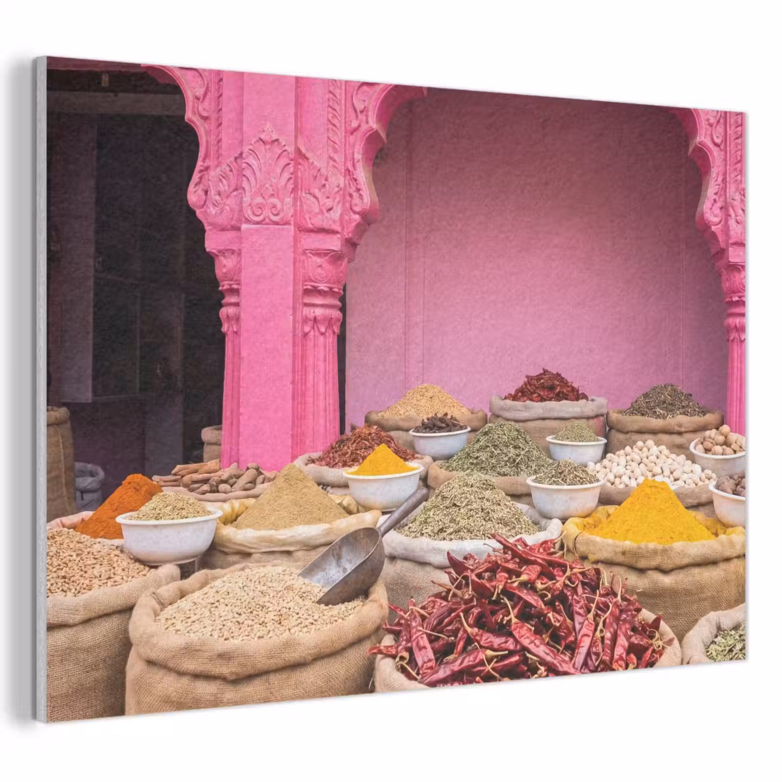Akustikbild - Kräuter – Markt – Rosa - Kruiden - Markt - Roze PET vilt klein