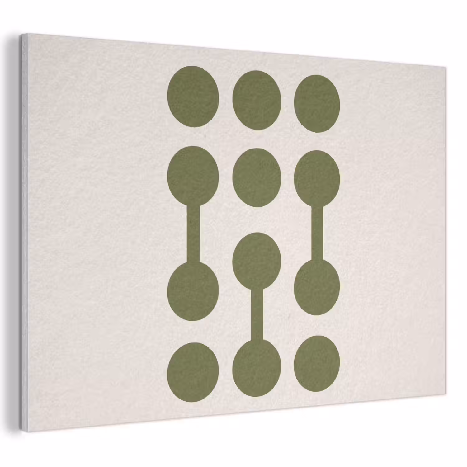 Cirkels - Geometrisch - Abstract - Modern - Groen PET vilt klein -3d