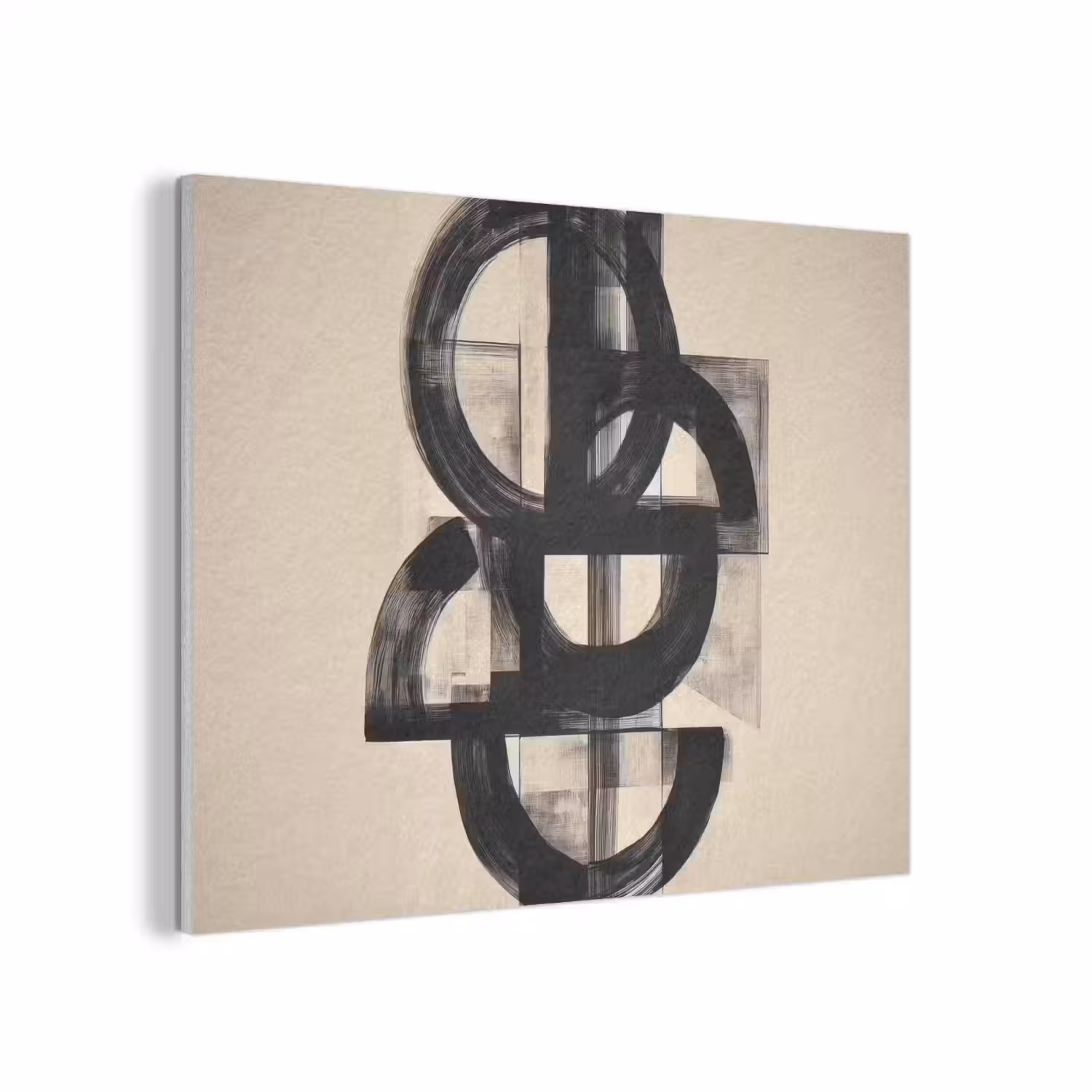 Cirkels - Lijnen - Vormen - Zwart PET vilt klein -3d