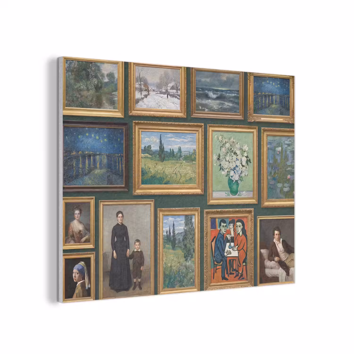 Kunst - Schilderijen - Collectie - Klassiek - Groen PET vilt klein -3d