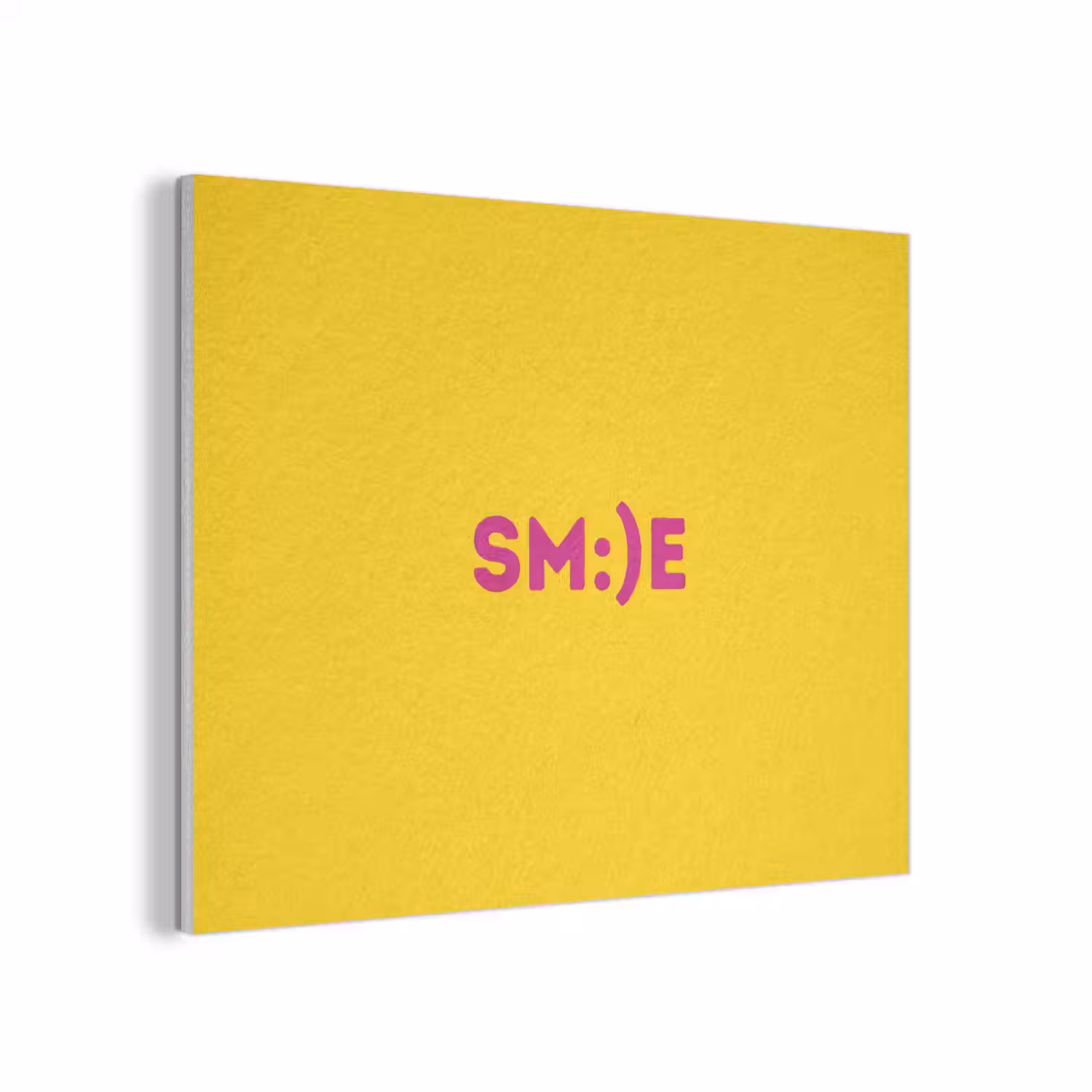 Smile - Roze - Geel PET vilt klein -3d