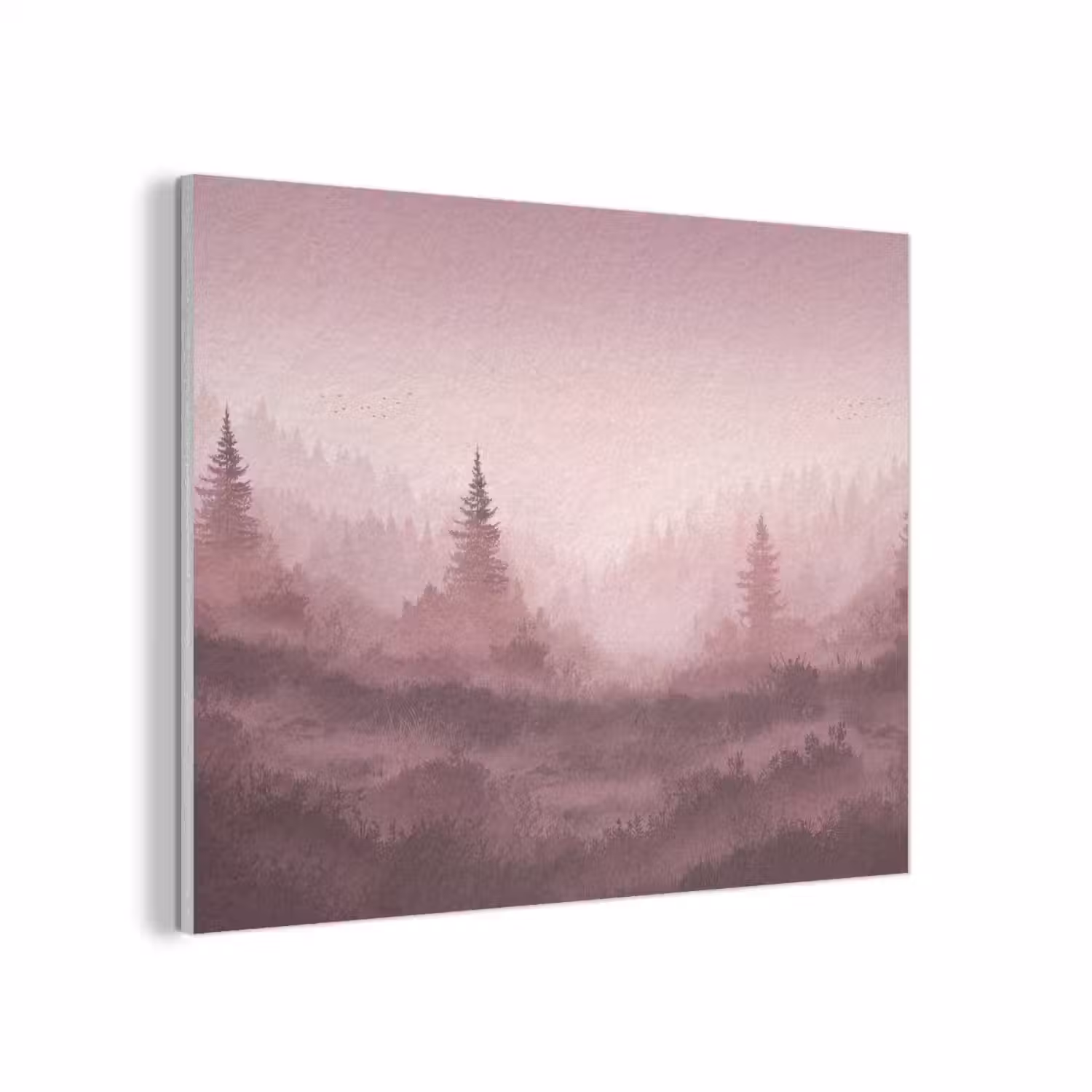 Landschap - Mistig - Roze PET vilt klein -3d