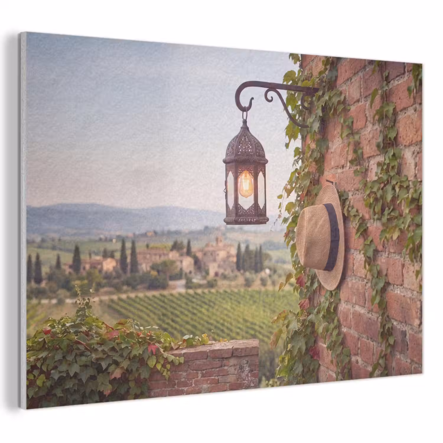 Lantaarn - Wijngaard - Landschap - Italiaans PET vilt klein -3d