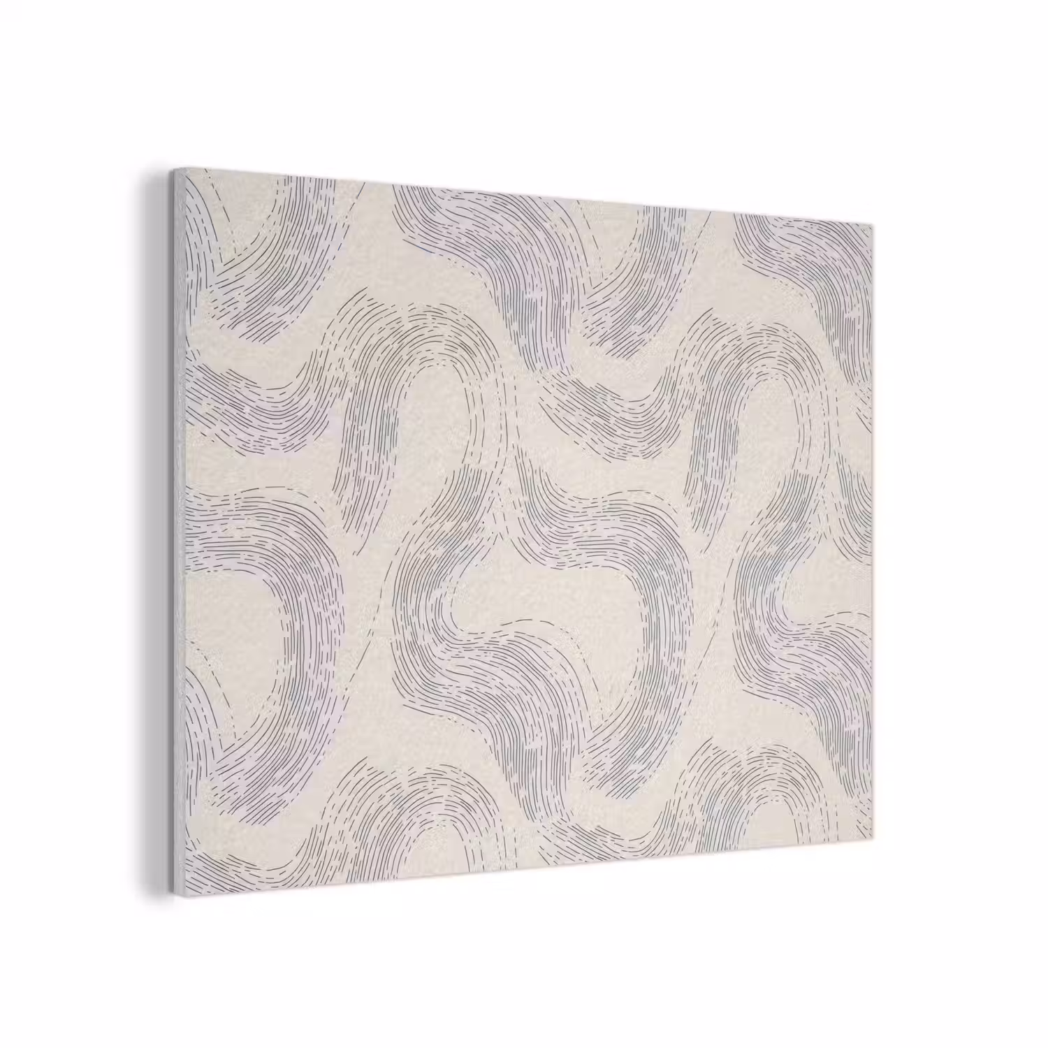 Lijnen - Patroon - Beige - Minimalistisch PET vilt klein 837 -3d