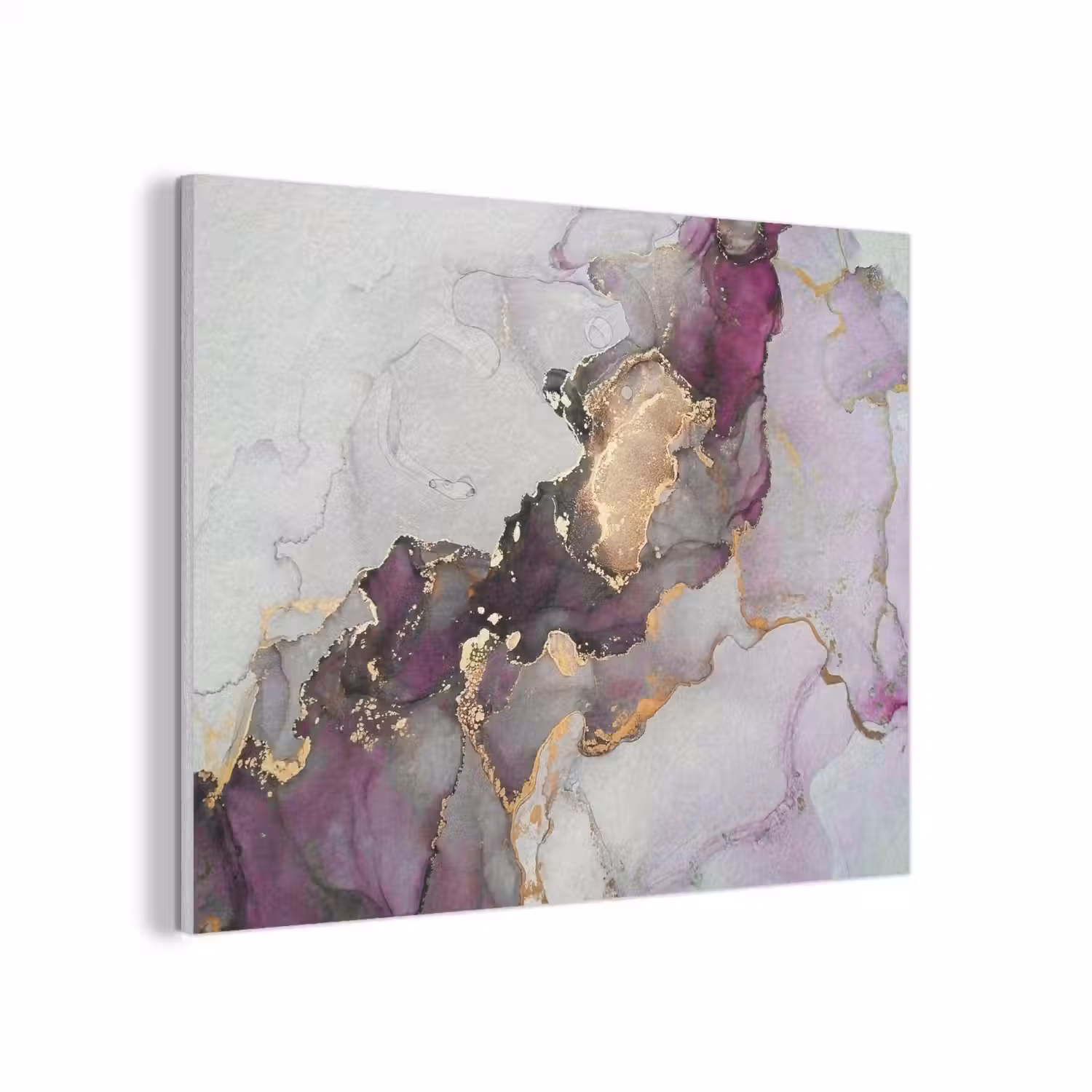 Marmer - Abstract - Goud - Paars PET vilt klein -3d