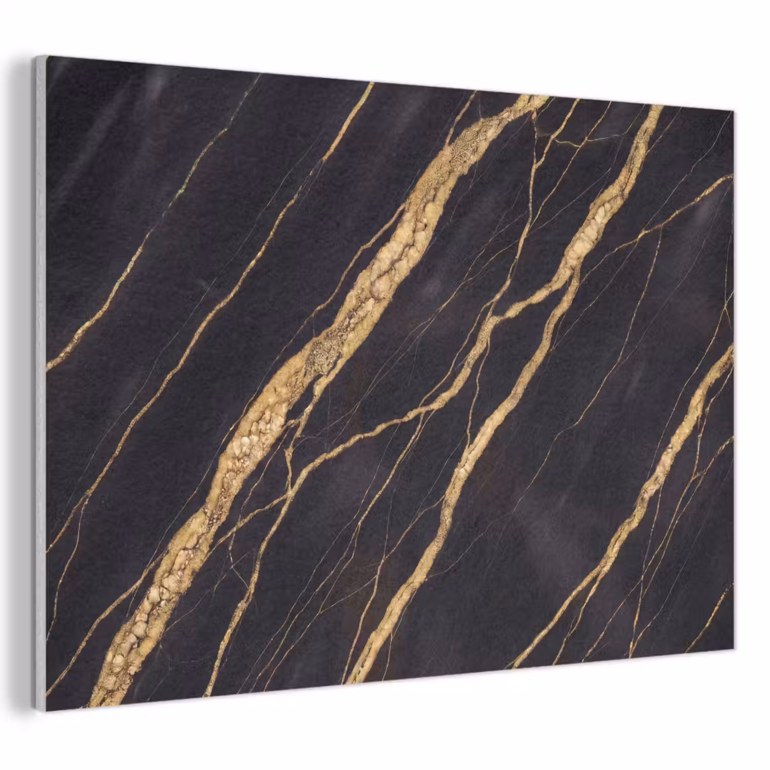 Marmer - Goud - Textuur - Abstract - Zwart PET vilt klein -3d