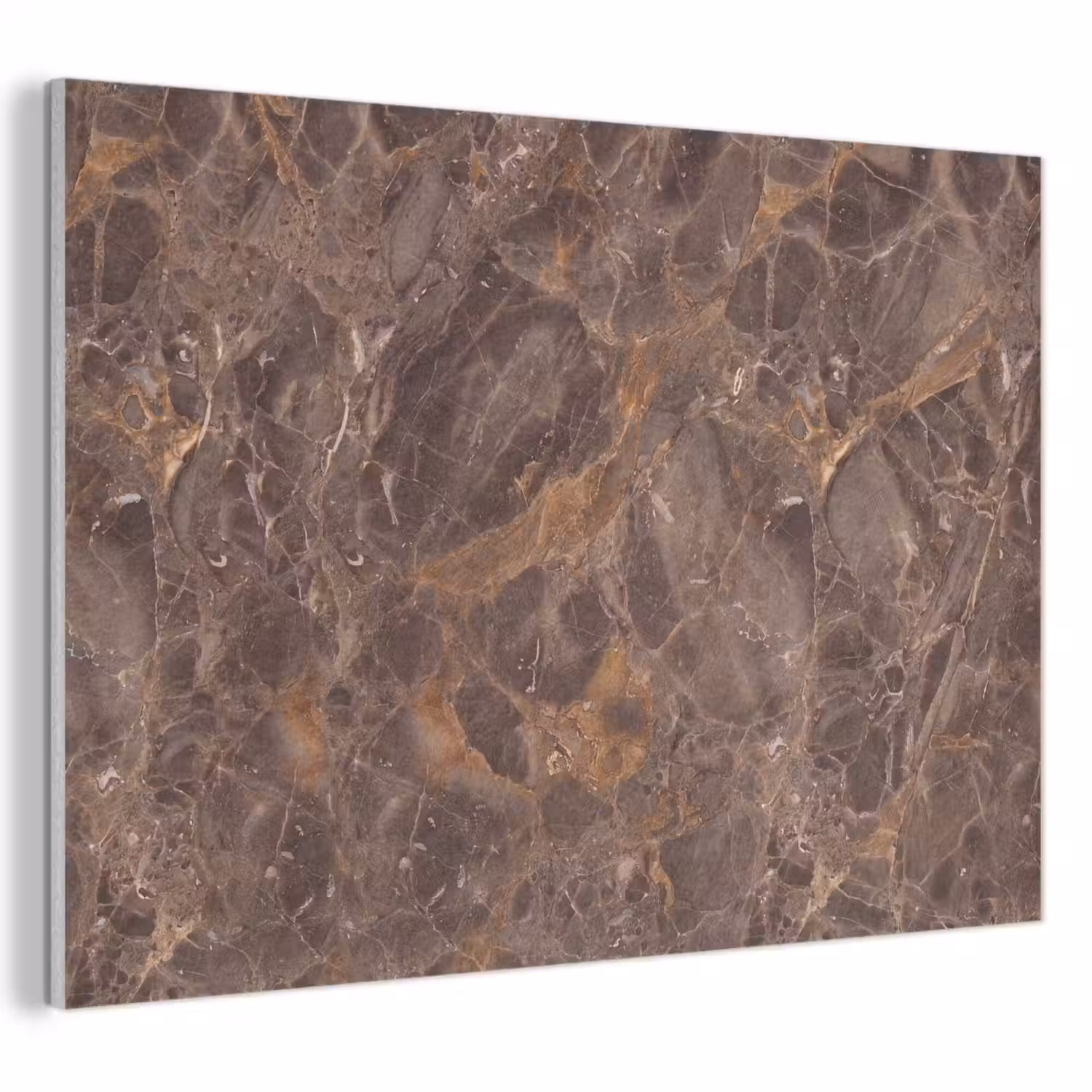 Marmer - Patroon - Natuur - Bruin - Goud PET vilt klein -3d