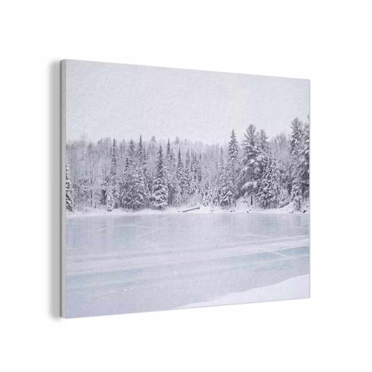 Meer - Dennen - IJs - Winter - Rustgevend PET vilt klein -3d