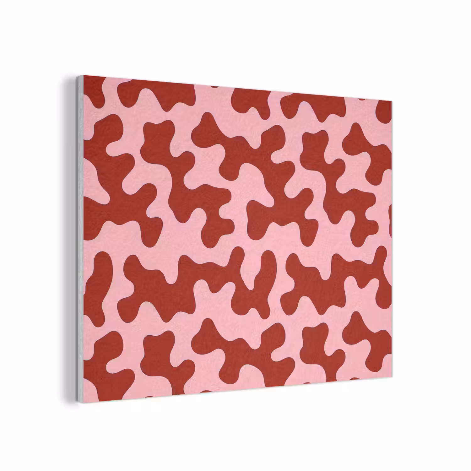 Modern - Abstract - Rood PET vilt klein 837 -3d