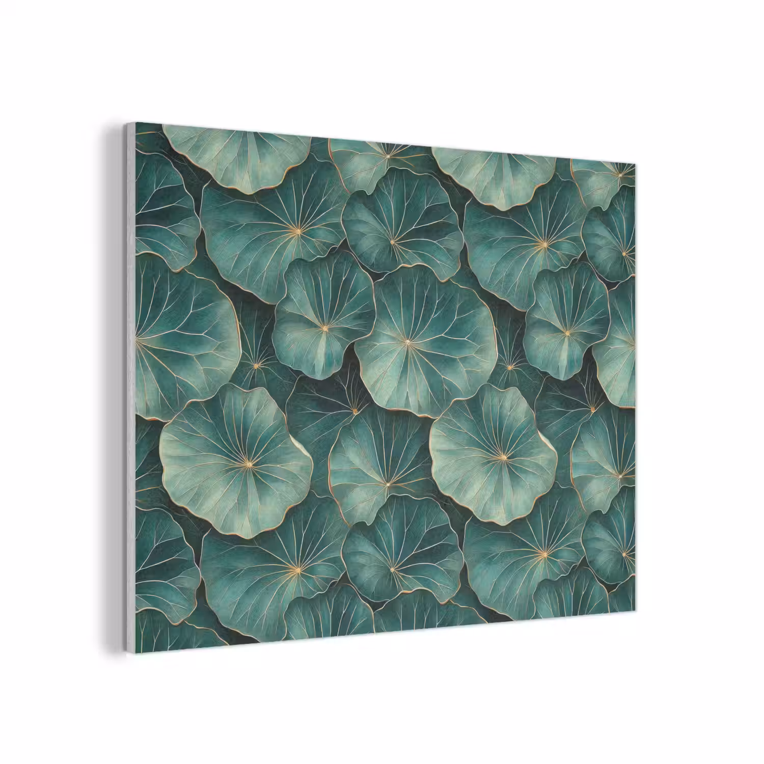 Patroon - Bladeren - Groen PET vilt klein 837 -3d