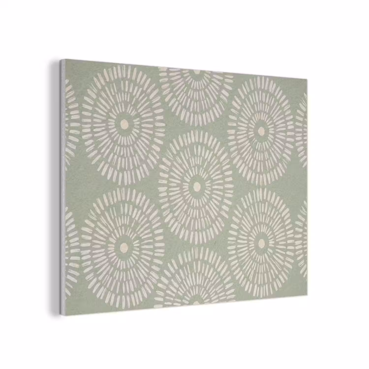 Patroon - Cirkels - Abstract - Modern - Groen PET vilt klein -3d