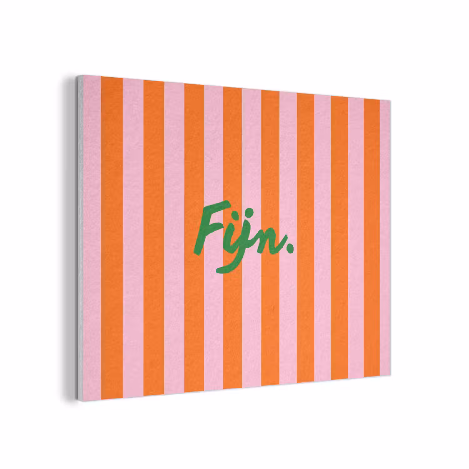 Patroon - Oranje - Fijn - Strepen PET vilt klein -3d