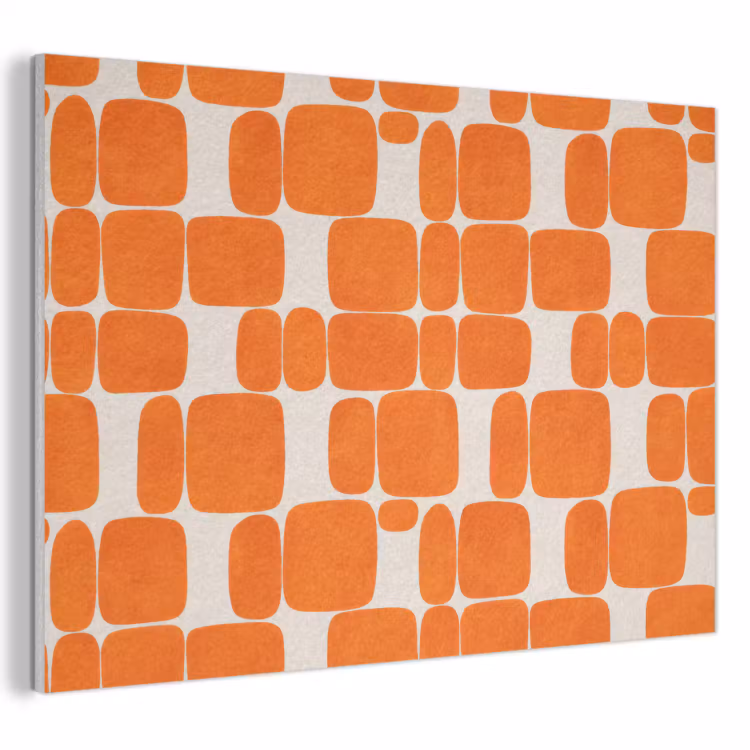 Patroon - Retro - Oranje PET vilt klein 837 -3d