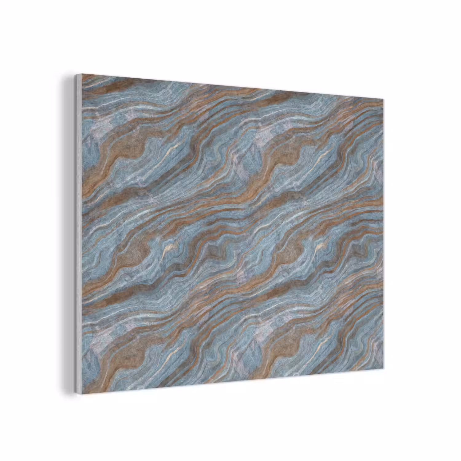 Patroon - Steen - Blauw PET vilt klein 837 -3d