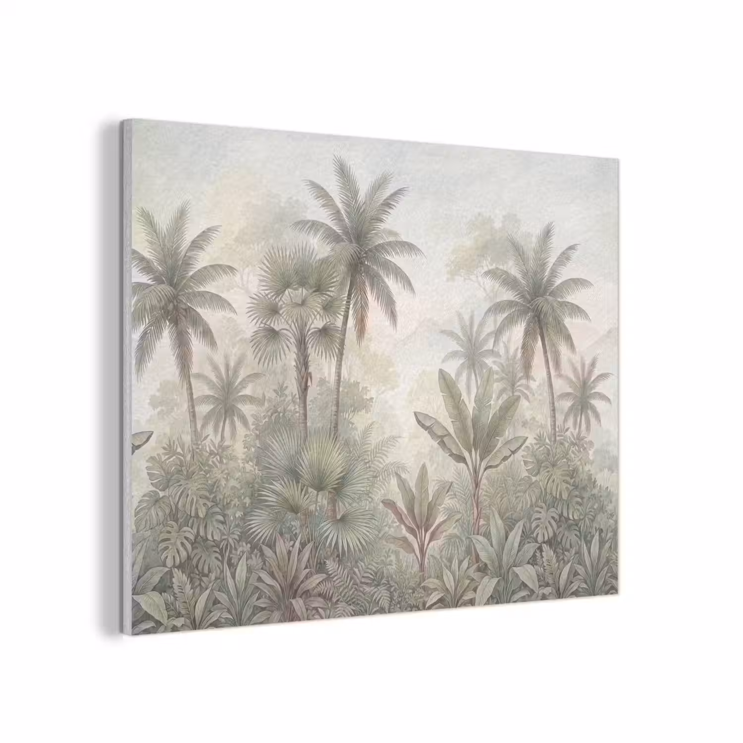 Natuur - Tropisch bos - Landschap - Aquarel - Groen PET vilt klein -3d