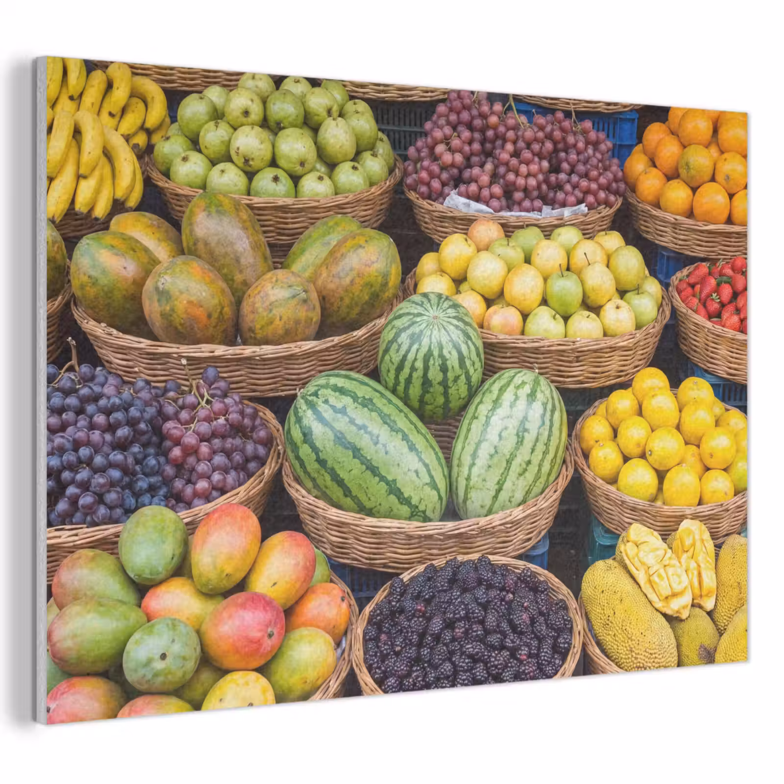 Akustikbild - Obst – Markt – Bunt - Fruit - Markt - Kleurrijk PET vilt klein