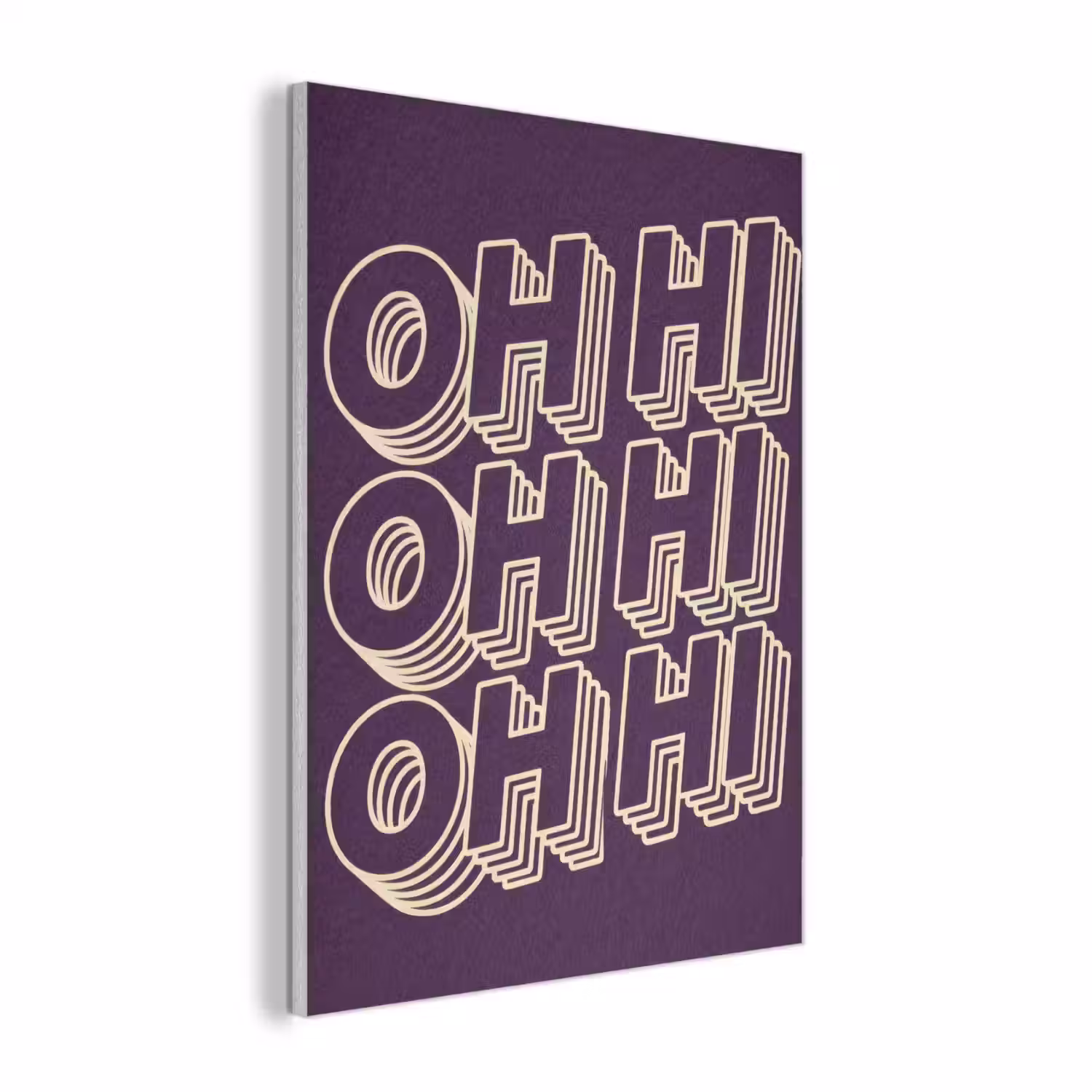 Oh hi - Paars - 3D PET vilt klein -3d