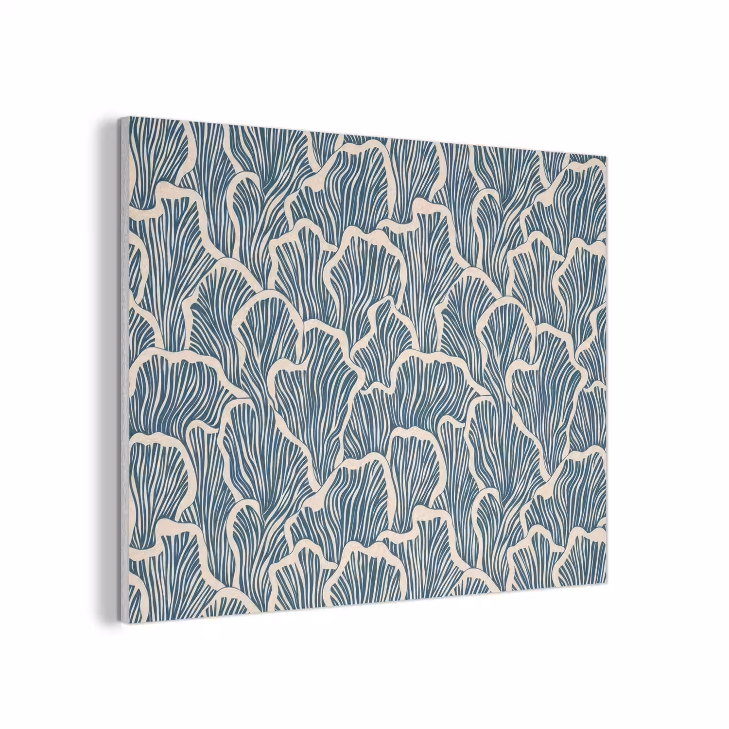 Organisch - Blauw - Crème - Schelpen PET vilt klein 837 -3d