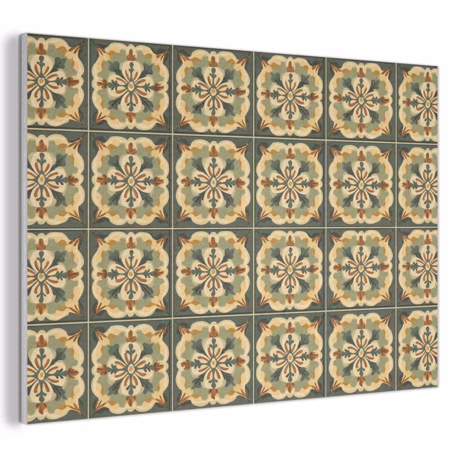Ornament - Patroon - Groen PET vilt klein 837 -3d
