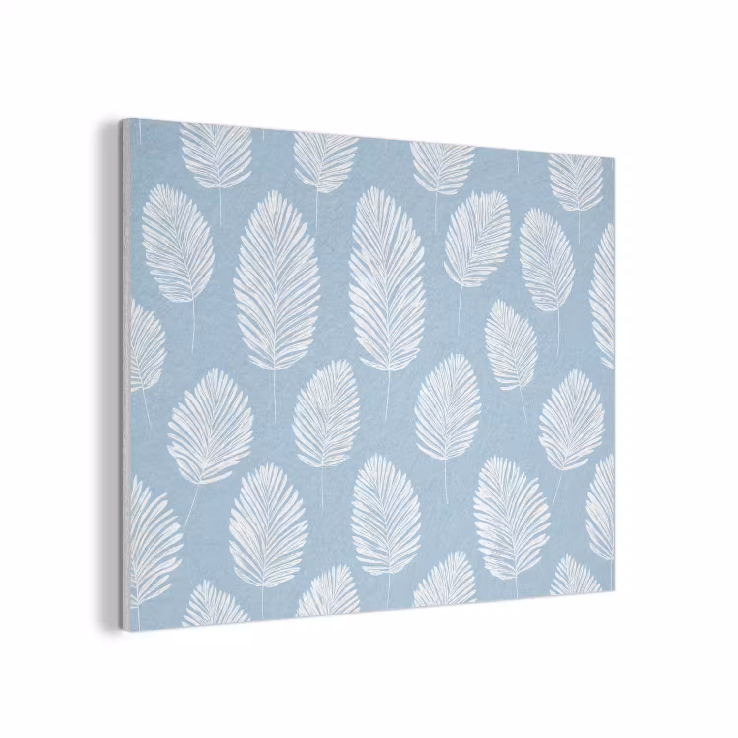 Palmbladeren - Naadloos - Patroon - Pastelblauw PET vilt klein 837 -3d