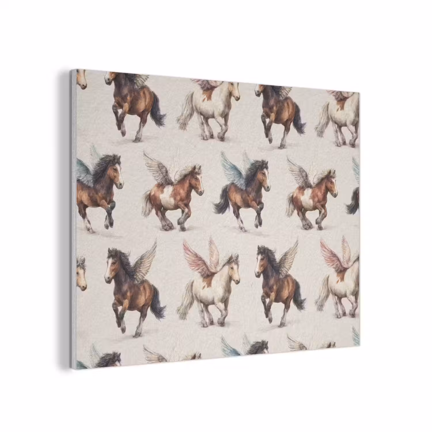 Paarden - Vleugels - Kleurrijk PET vilt klein 837 -3d