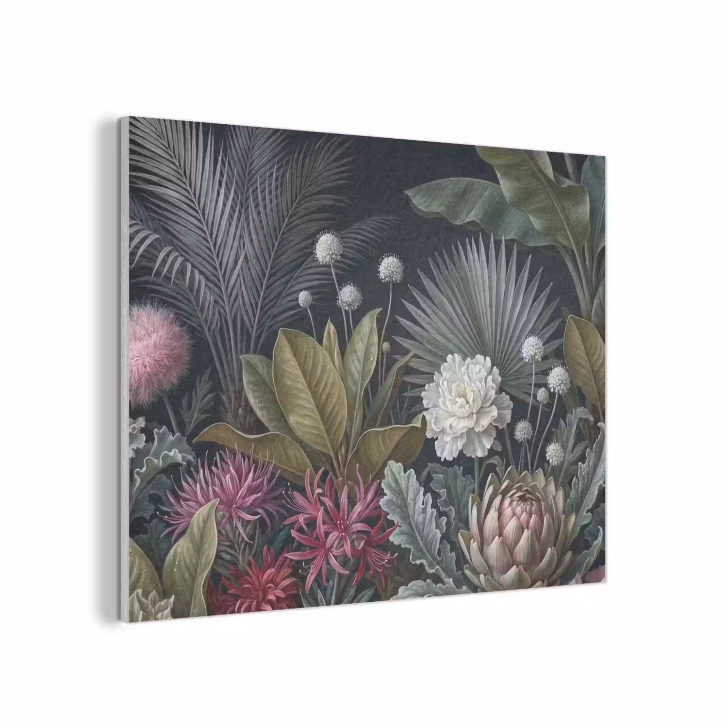 Planten - Tropisch - Botanisch - Donker - Groen PET vilt klein -3d