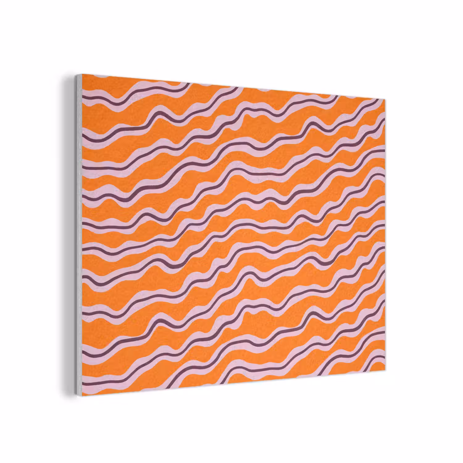 Retro - Golvend - Oranje PET vilt klein 837 -3d