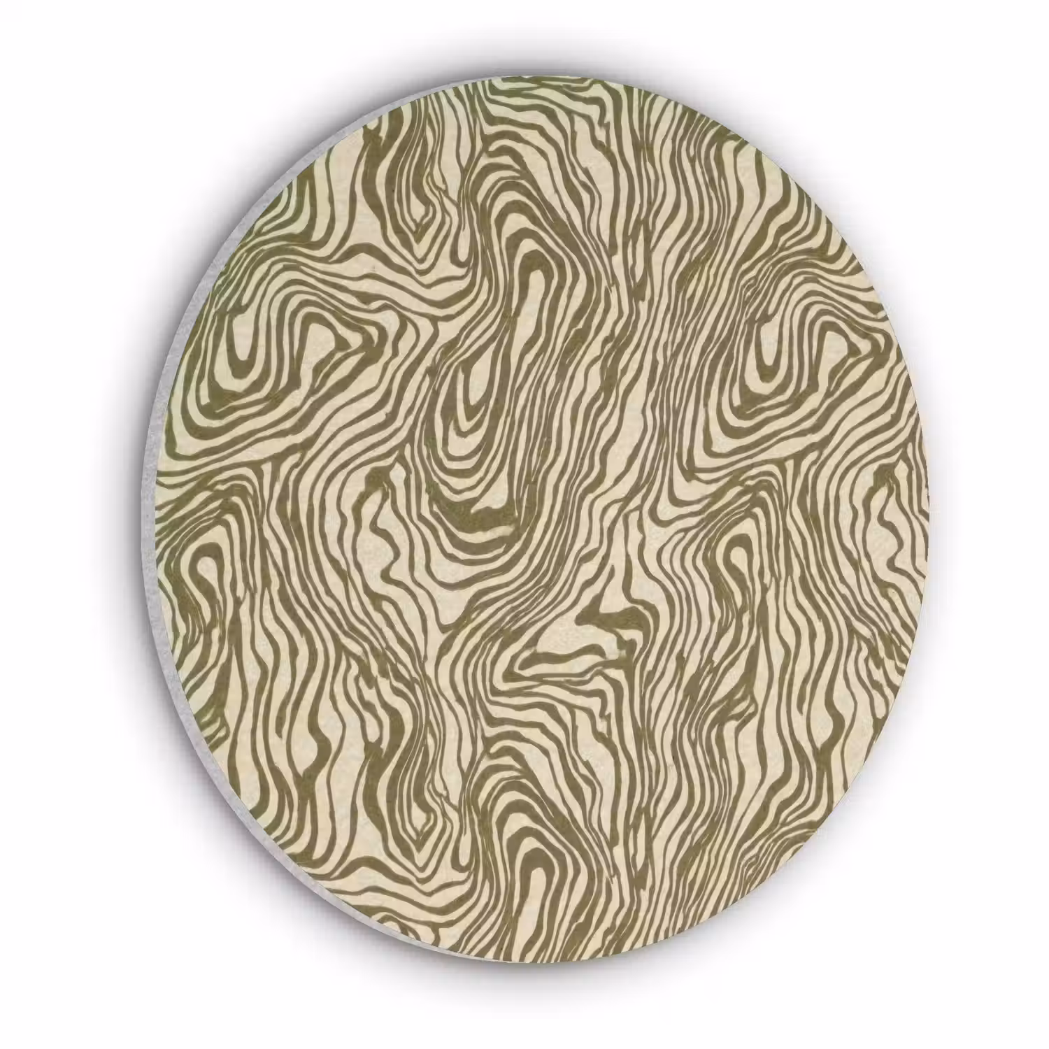 Abstract - Marmer - Groen Akoestische PET Vilt - Rond klein 838 -3d