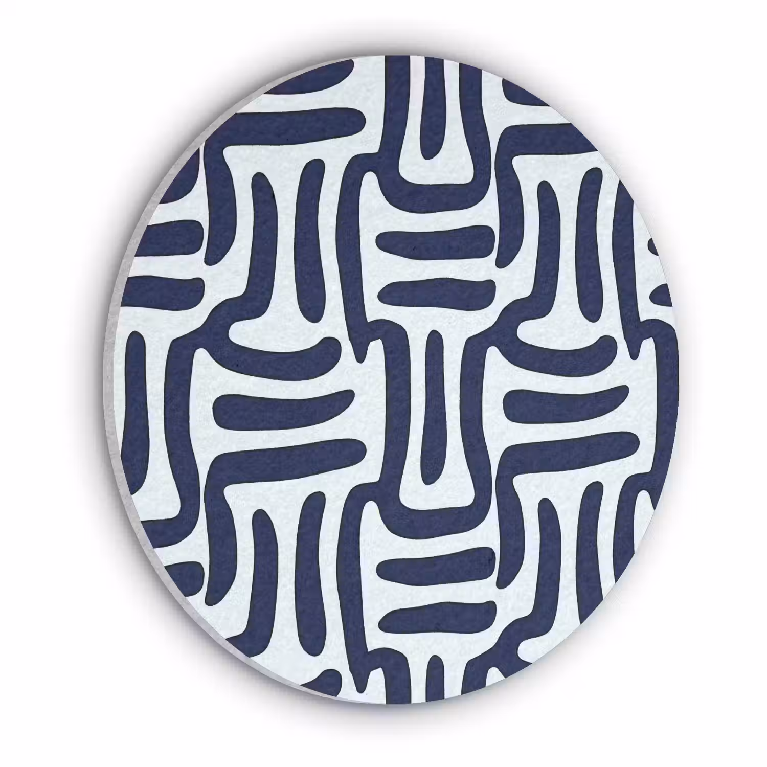 Abstract - Modern - Blauw Akoestische PET Vilt - Rond klein 838 -3d