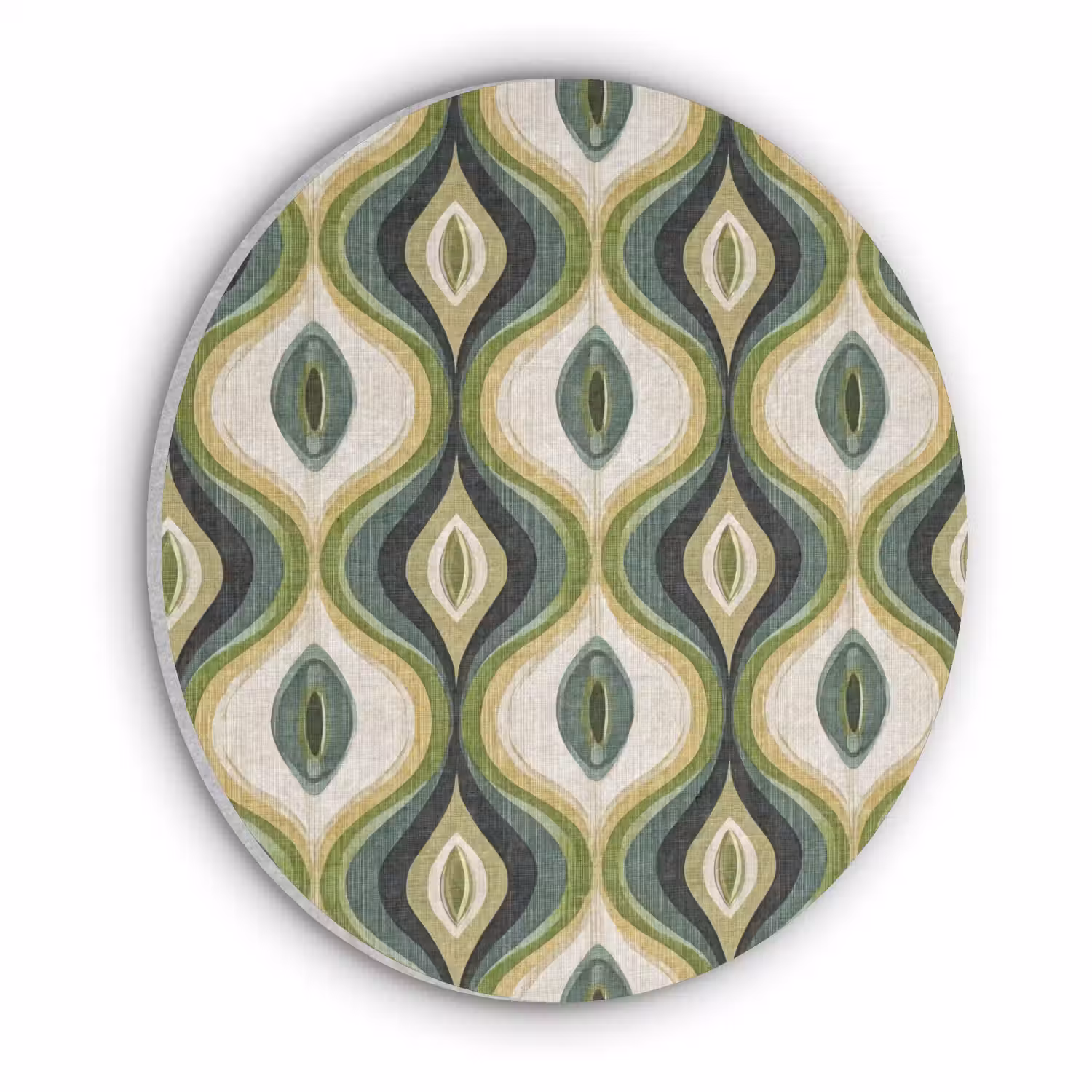 Abstract - Ritmisch - Groen Akoestische PET Vilt - Rond klein 838 -3d