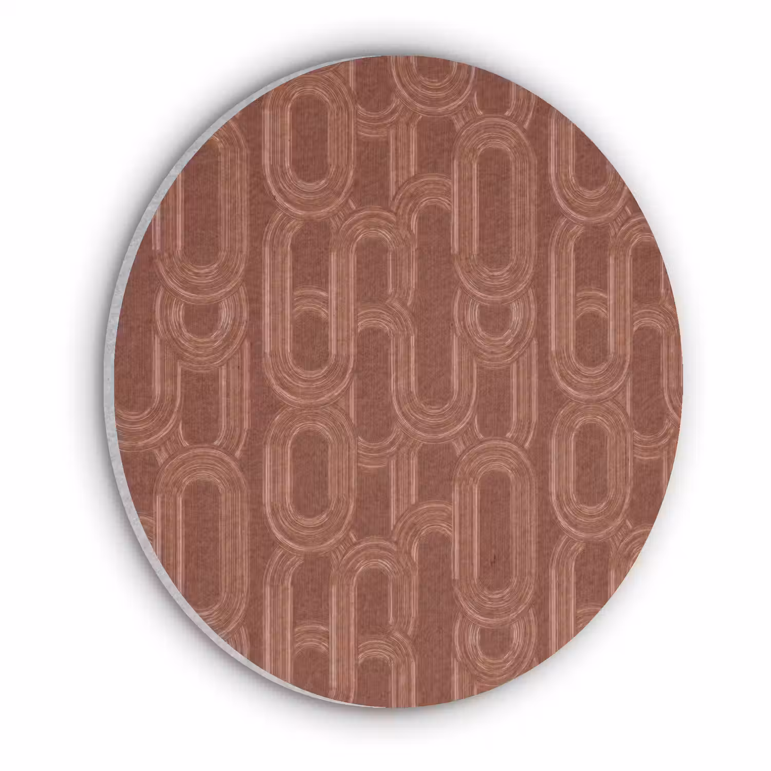 Abstract - Textuur - Bruin Akoestische PET Vilt - Rond klein 838 -3d