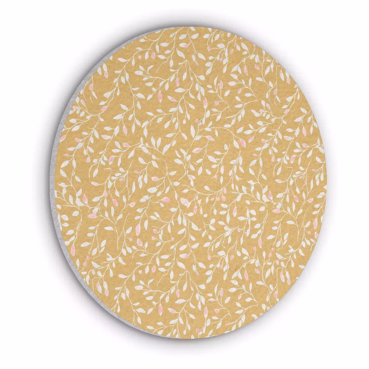 Takjes - Patroon - Oker Akoestische PET Vilt - Rond klein 838 -3d