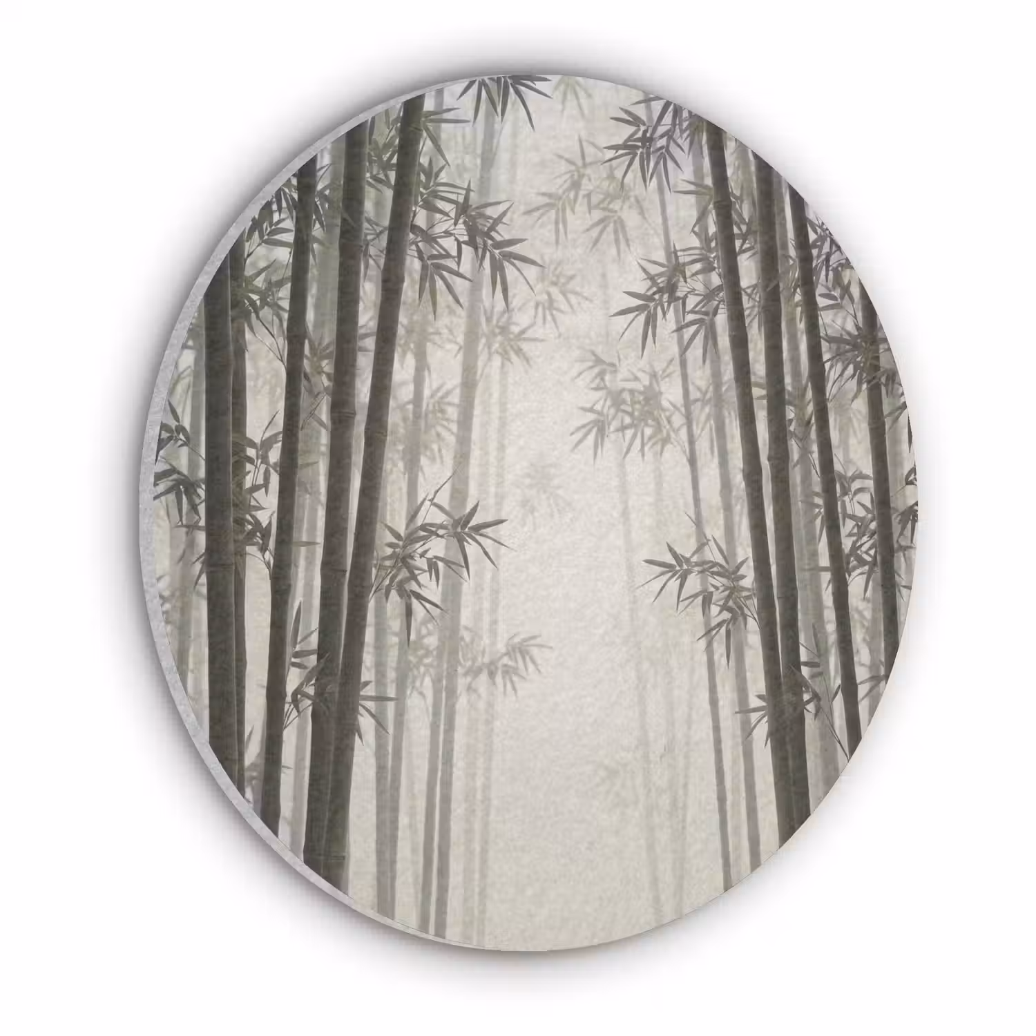 Bamboe - Bos - Mist - Natuur Akoestische PET Vilt - Rond klein -3d