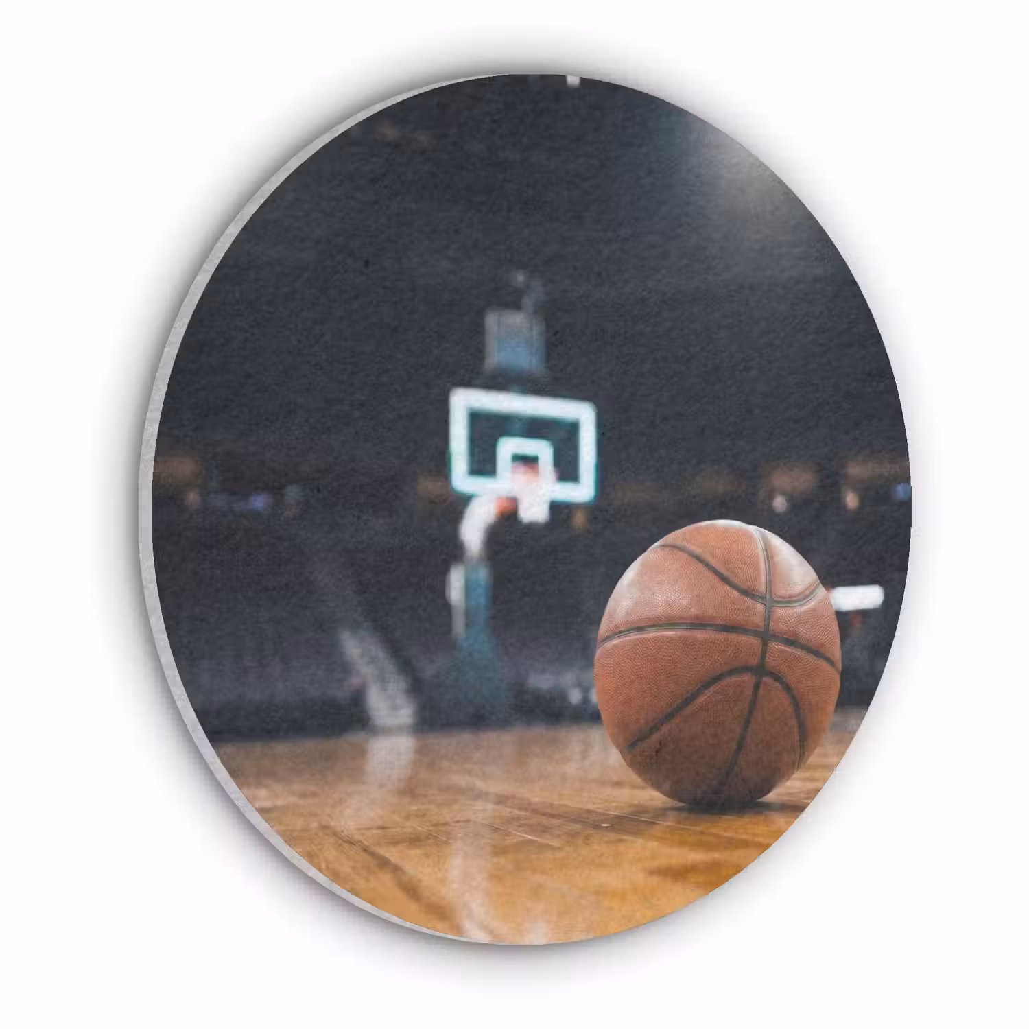 Basketbal - Arena - Sport Akoestische PET Vilt - Rond klein -3d