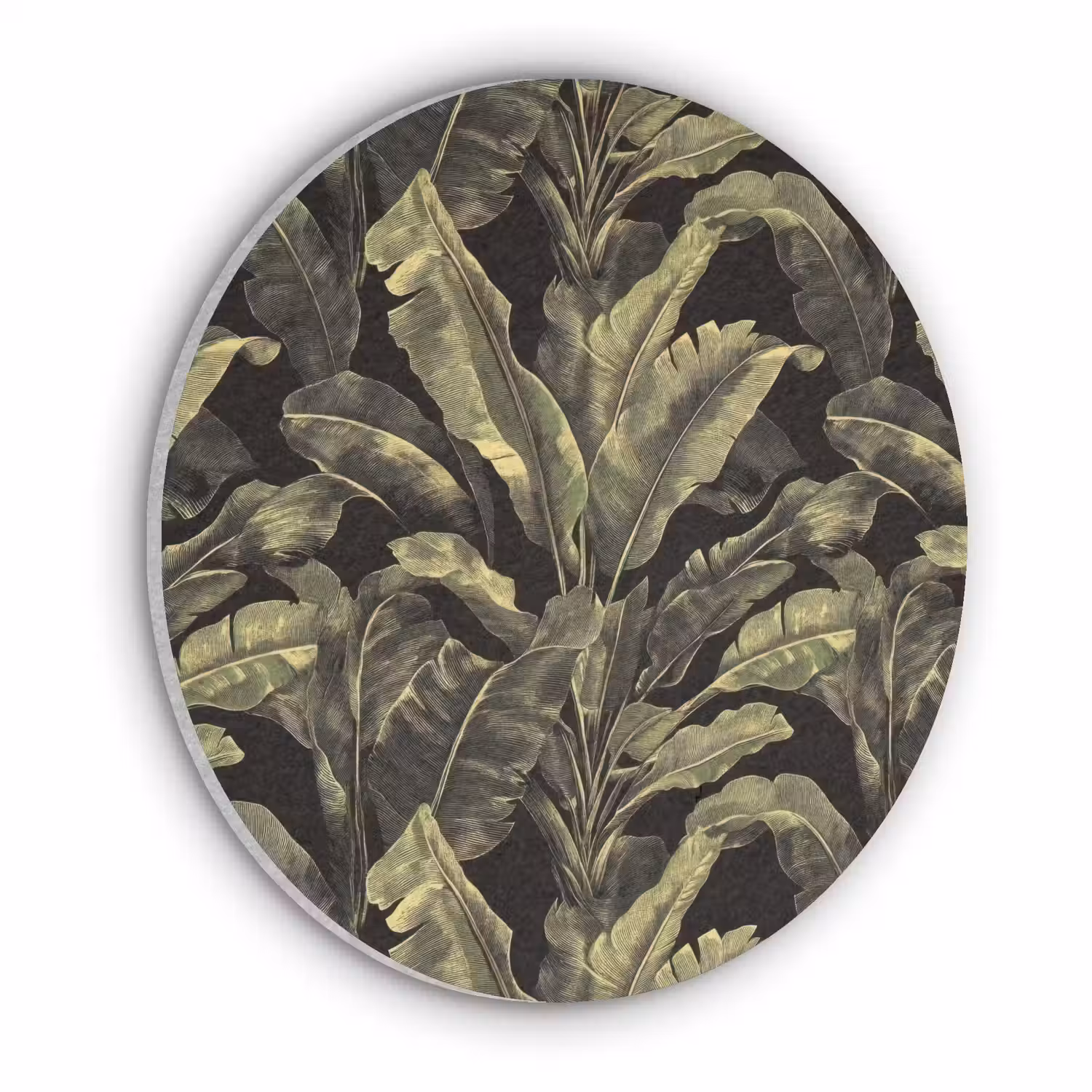 Botanisch - Bladeren - Groen Akoestische PET Vilt - Rond klein 838 -3d