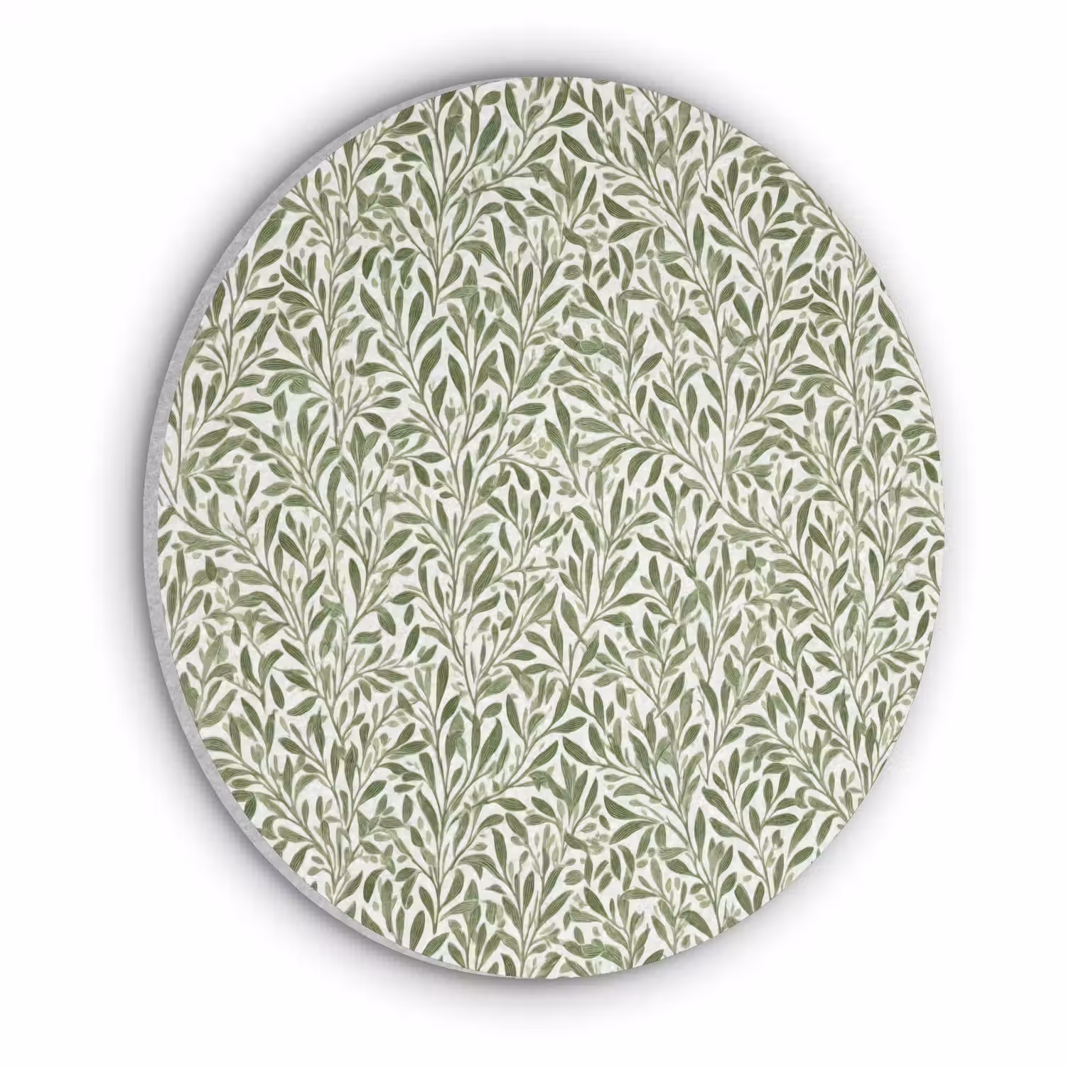 Botanisch - Takken - Groen Akoestische PET Vilt - Rond klein 838 -3d