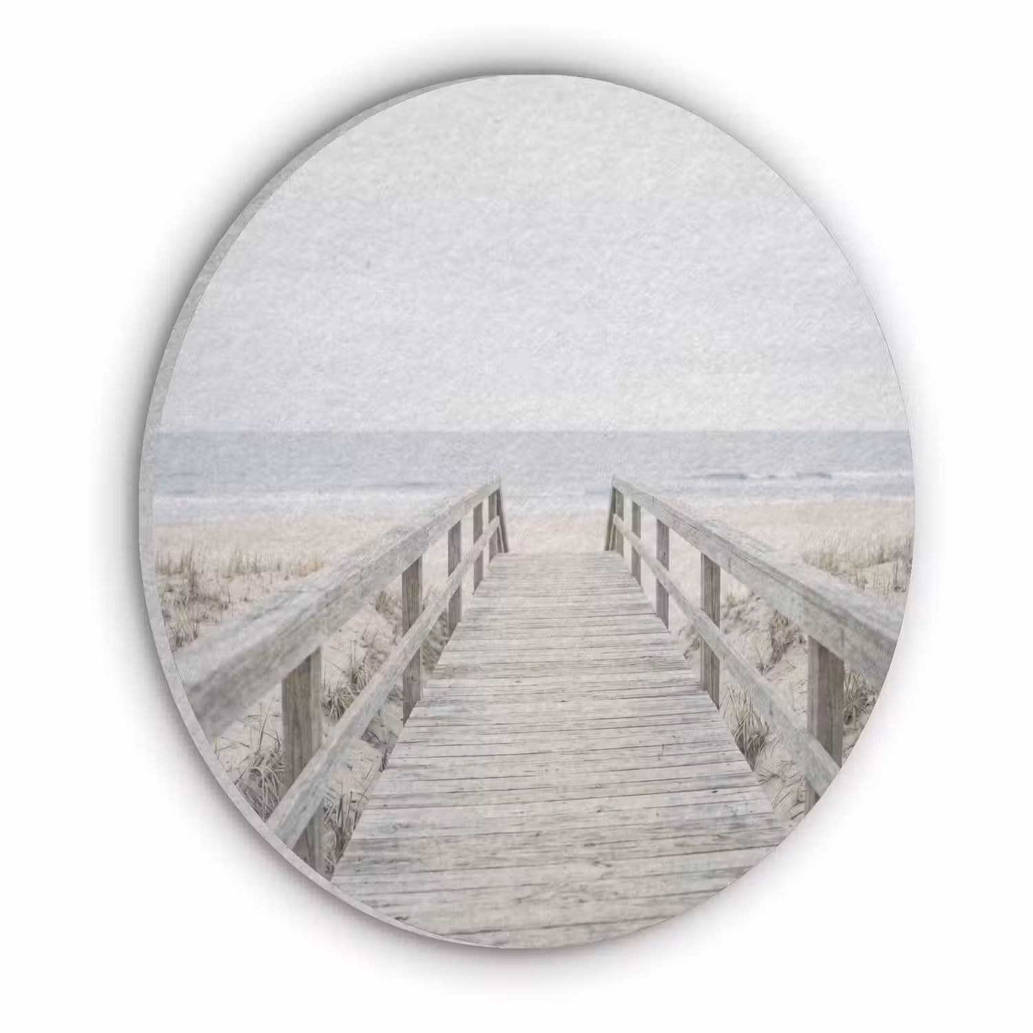 Duinen - Vlonder - Oceaan Akoestische PET Vilt - Rond klein -3d