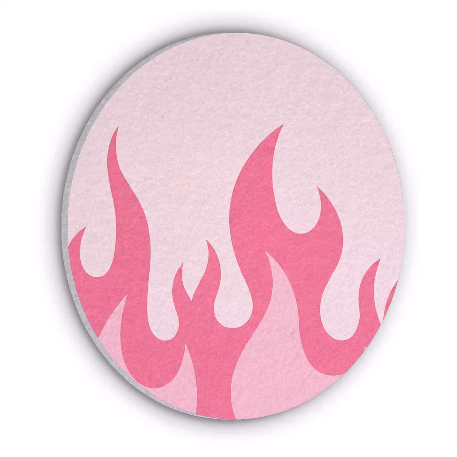 Vlammen - Patroon - Abstract - Modern - Roze Akoestische PET Vilt - Rond klein -3d