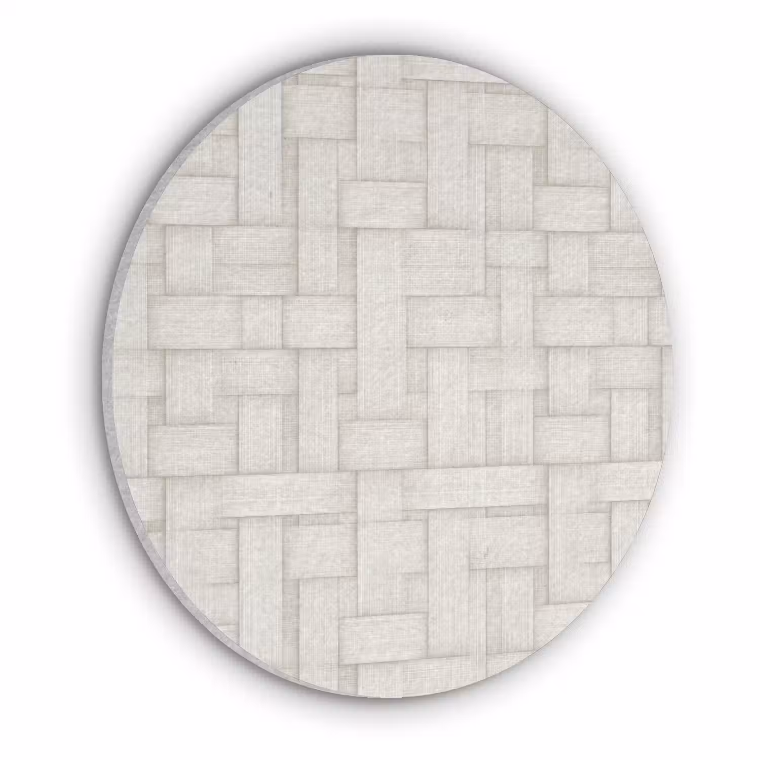 Vlechtwerk - Banen - Beige Akoestische PET Vilt - Rond klein 838 -3d