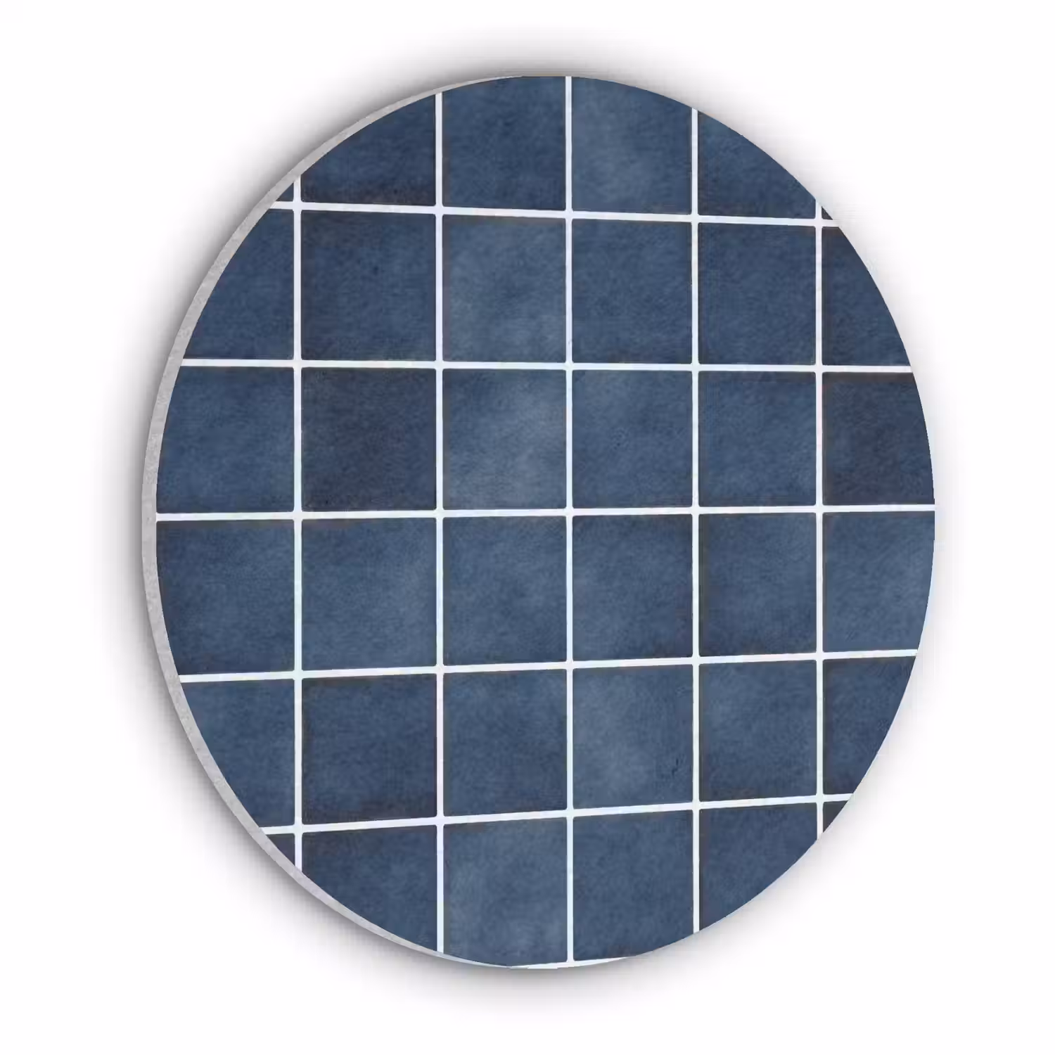 Tegel - Modern - Blauw Akoestische PET Vilt - Rond klein 838 -3d