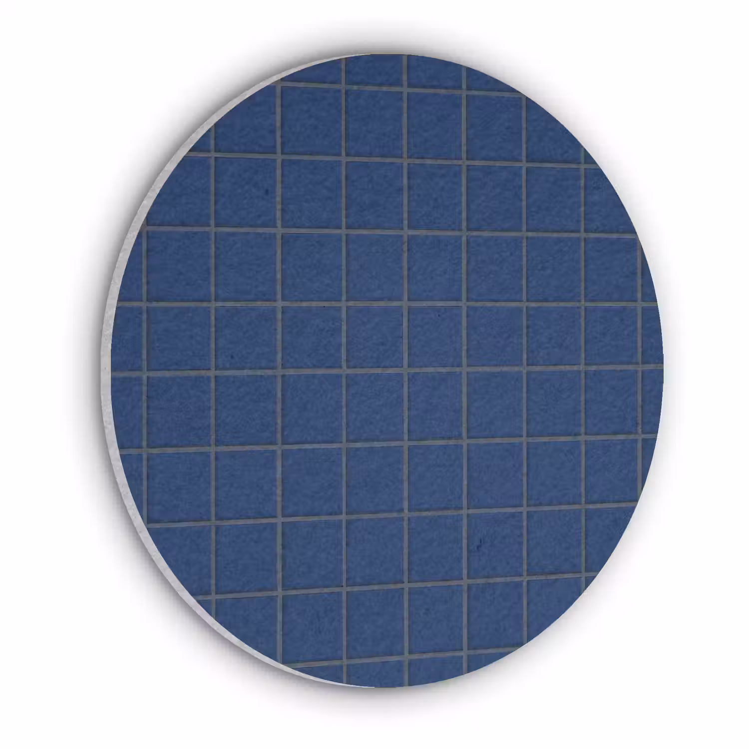 Tegel - Patroon - Blauw Akoestische PET Vilt - Rond klein 838 -3d
