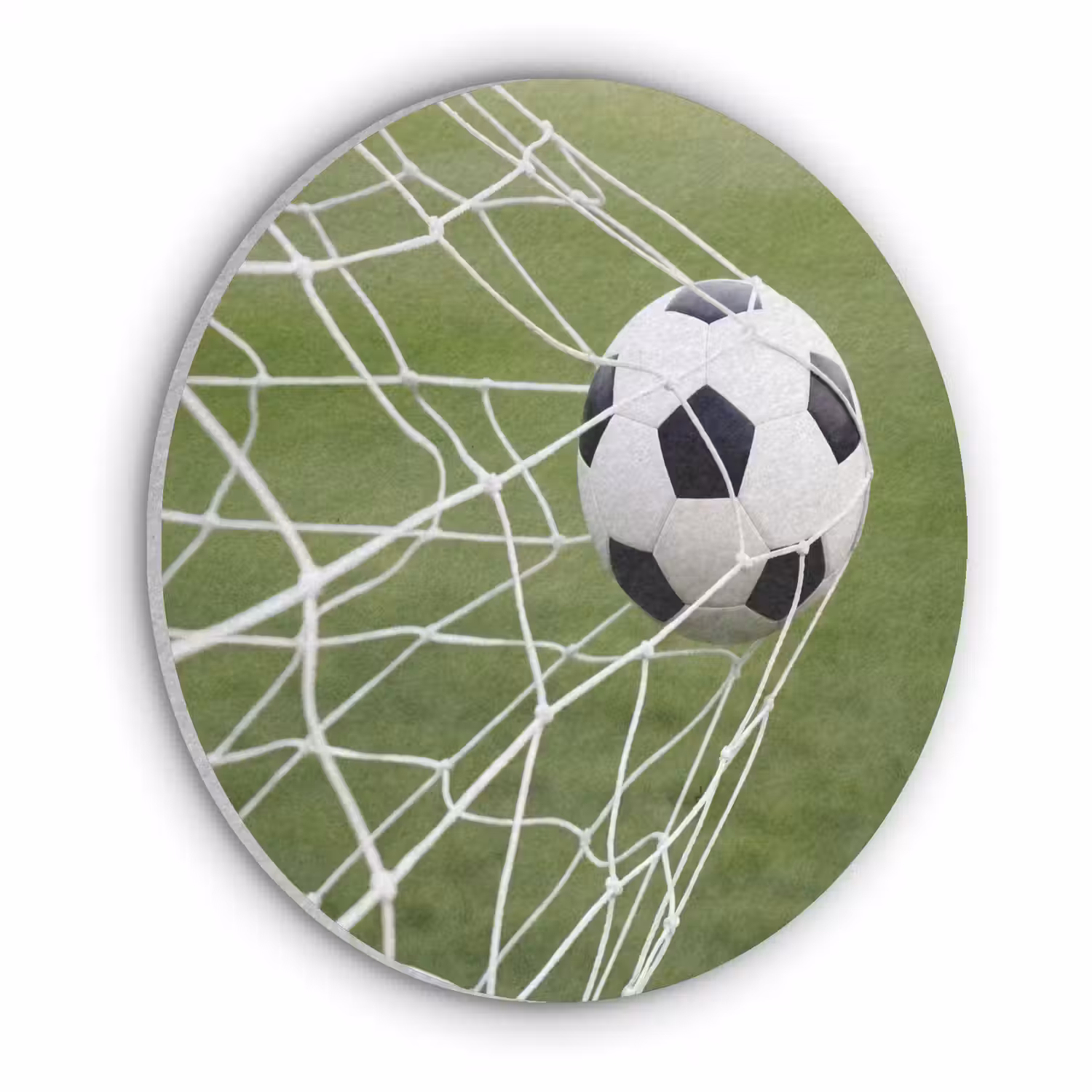 Voetbal - Goal - Net - Sport Akoestische PET Vilt - Rond klein -3d