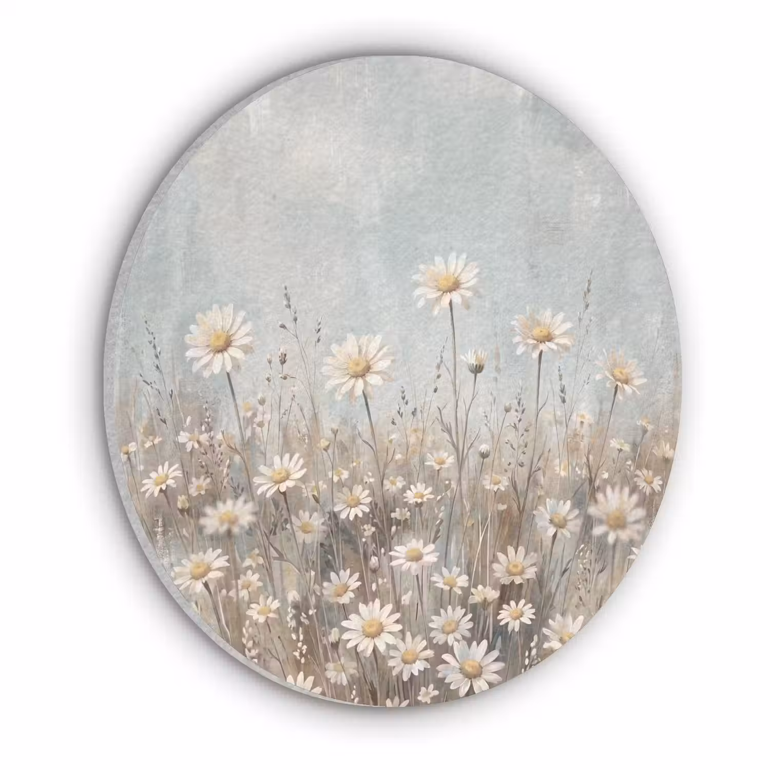 Madelief - Illustratie - Wit Akoestische PET Vilt - Rond klein -3d