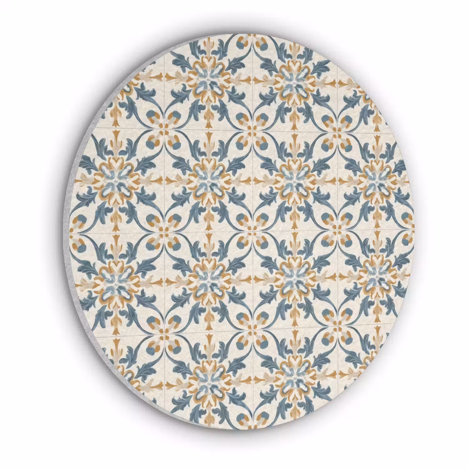 Patroon - Klassiek - Kleurrijk Akoestische PET Vilt - Rond klein 838 -3d