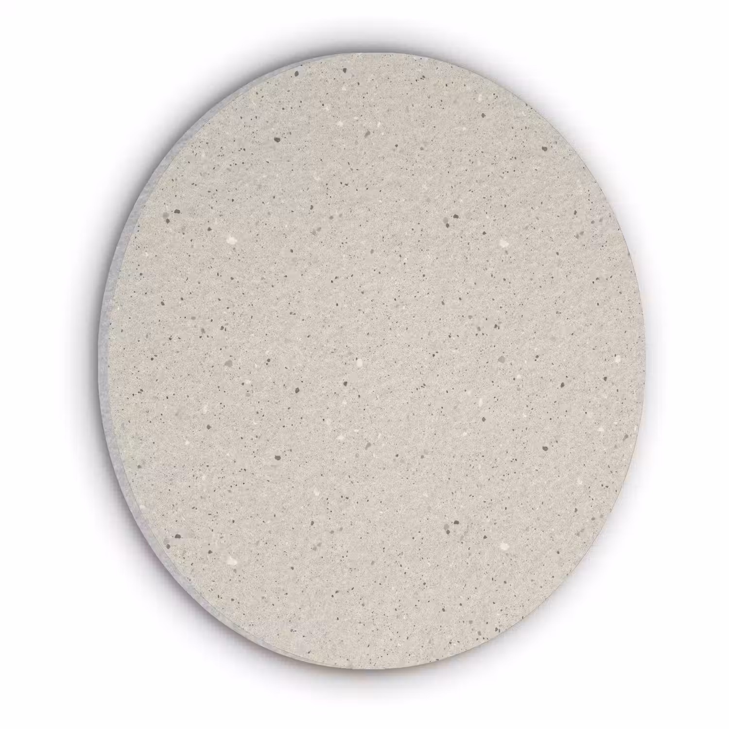 Lichtbeige - Terrazzo - Grijs Akoestische PET Vilt - Rond klein 838 -3d