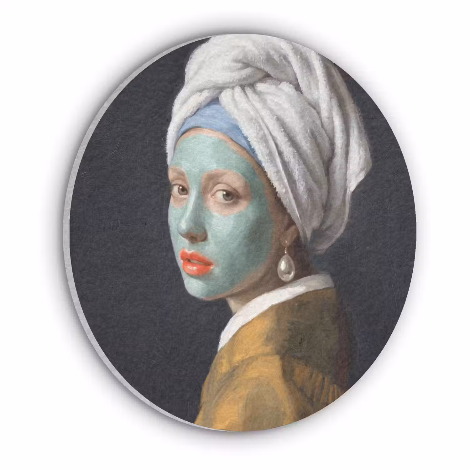 Iconisch - Modern - Kleurrijk Akoestische PET Vilt - Rond klein -3d