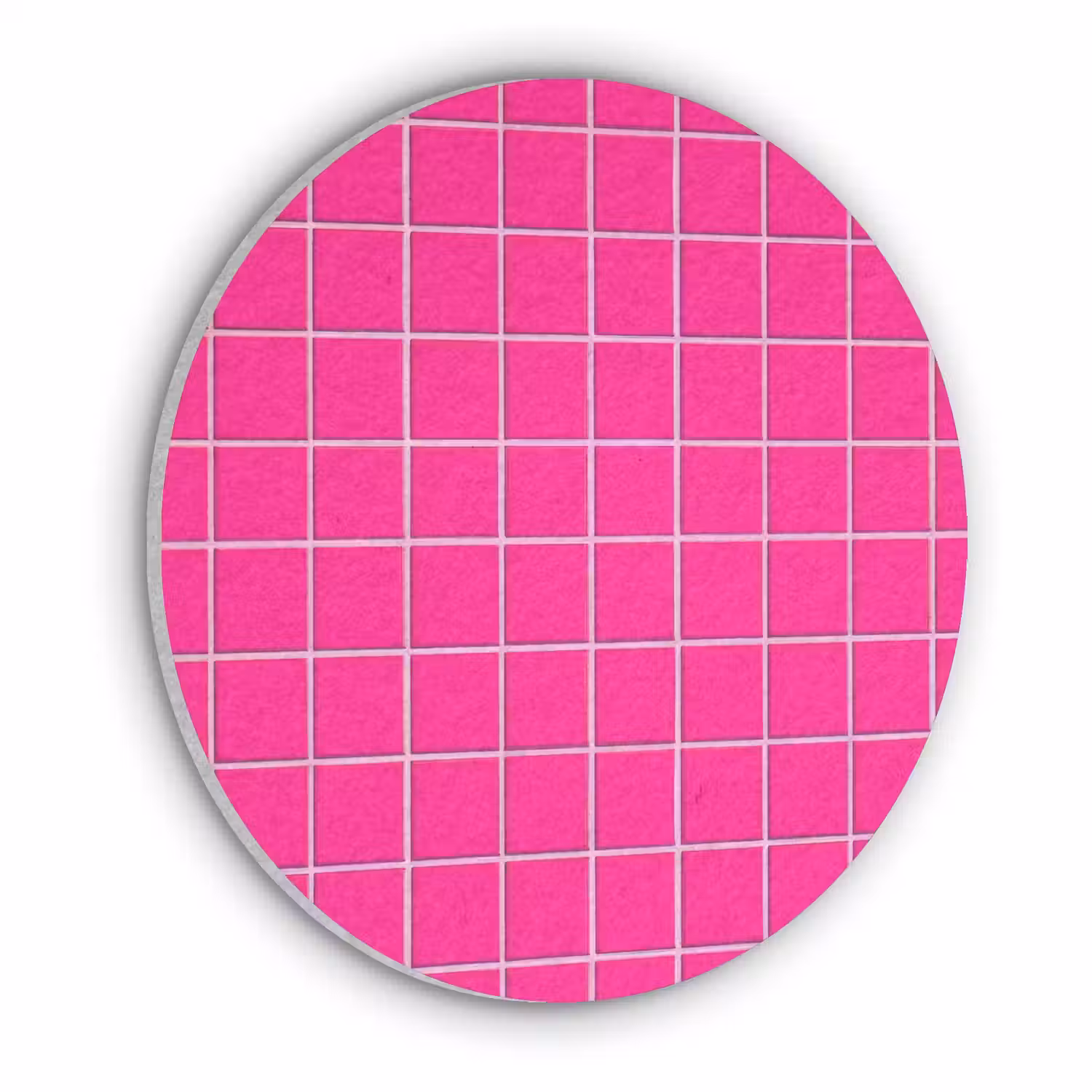Tegels - Vierkant - Fuchsia Akoestische PET Vilt - Rond klein 838 -3d