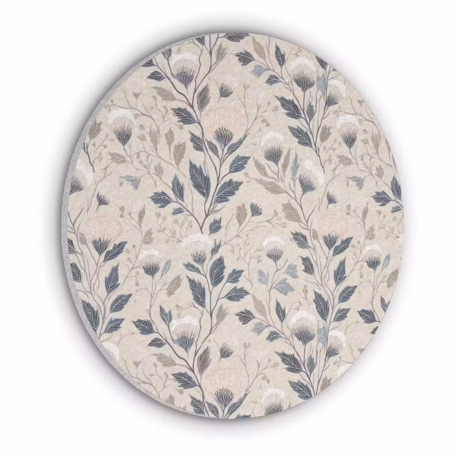 Klassiek - Botanisch - Kleurrijk Akoestische PET Vilt - Rond klein 838 -3d